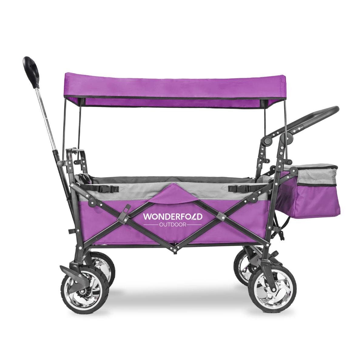 Outlets Made to Order, Light Plum textured Linen Print, Premium UV50 Canopy For Wonderfold Wagon, Rainbow Baby Wagon