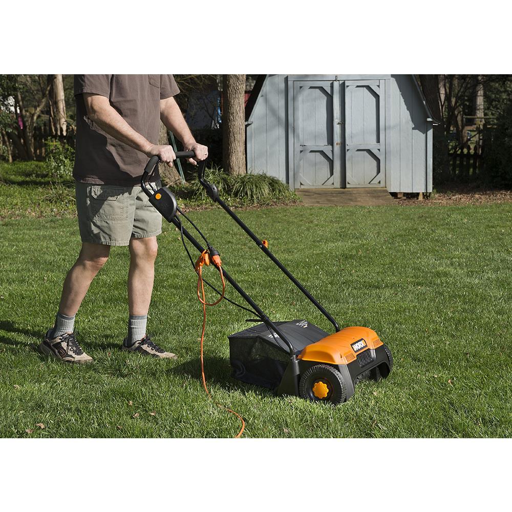 Worx 14in 12 Amp Corded Electric Cultivator and Dethatcher with