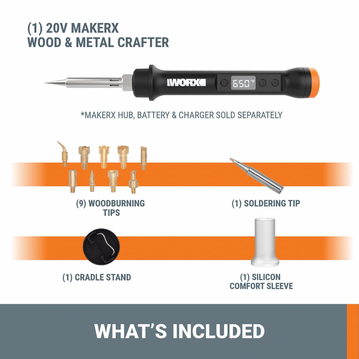 Worx Power Share MakerX 20V Wood and Metal Crafter and 12