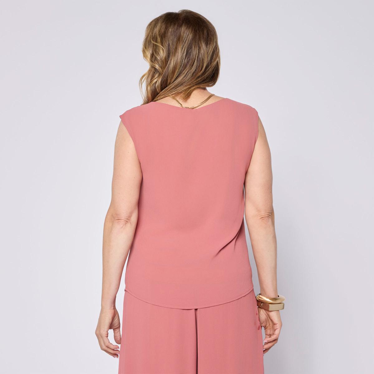 WynneCollection Chiffon Cowl Neck Sleeveless Top | HSN