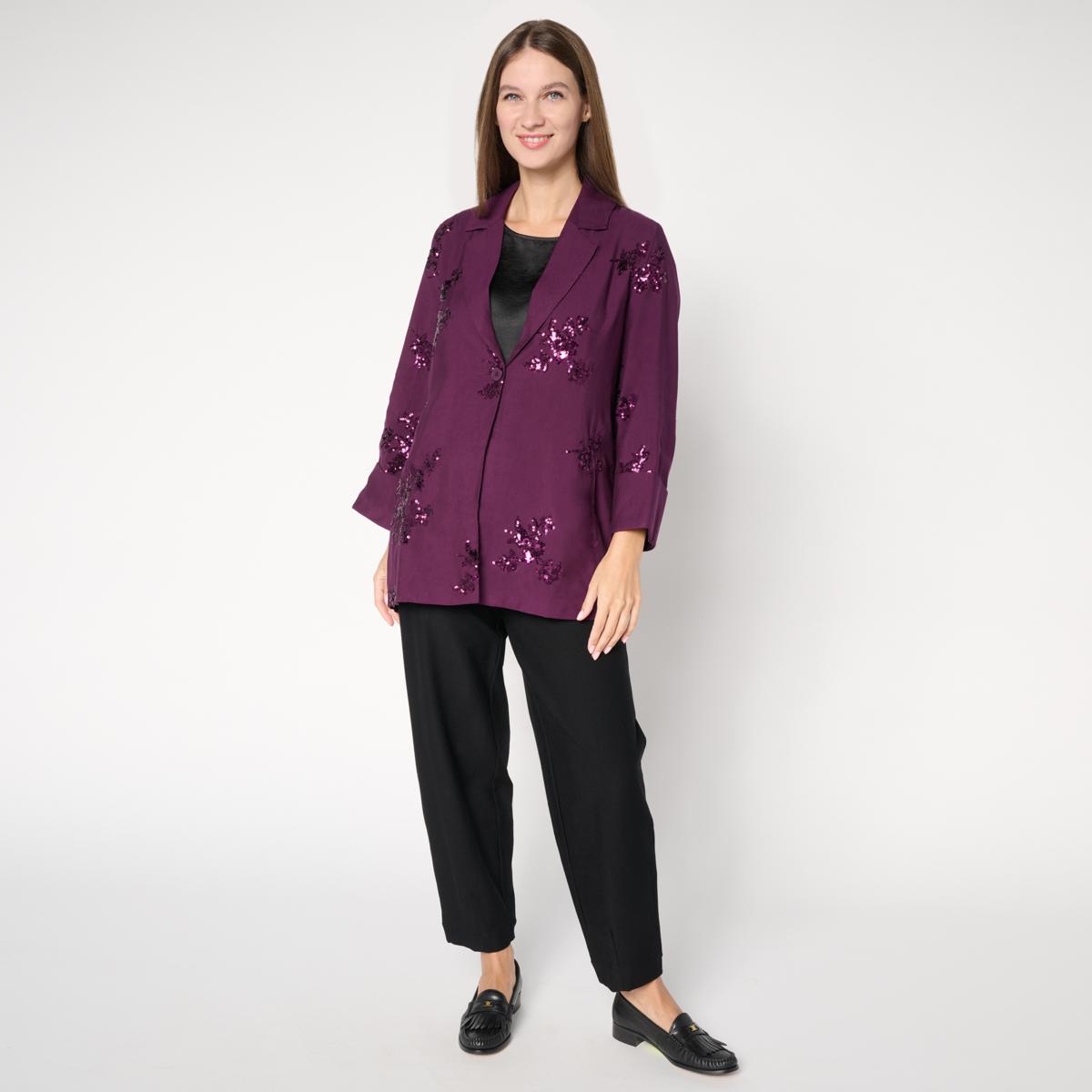 WynneCollection Embellished Sequin Jacket 23638432 HSN