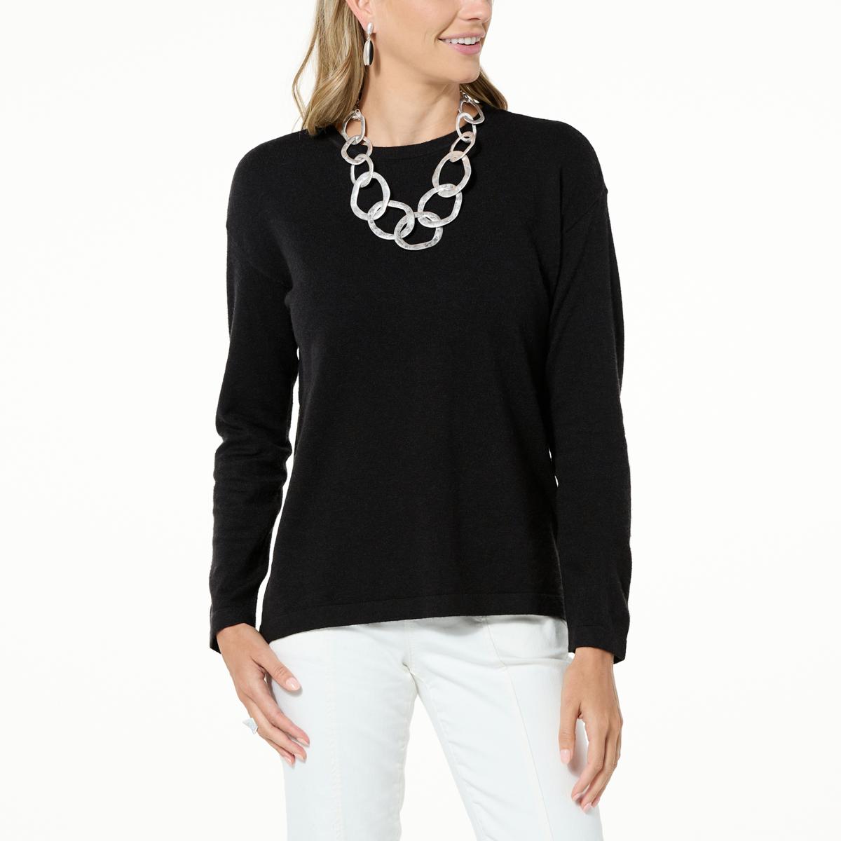 WynneCollection SoftKNIT Cashmere-Blend Layering Sweater - 20844327