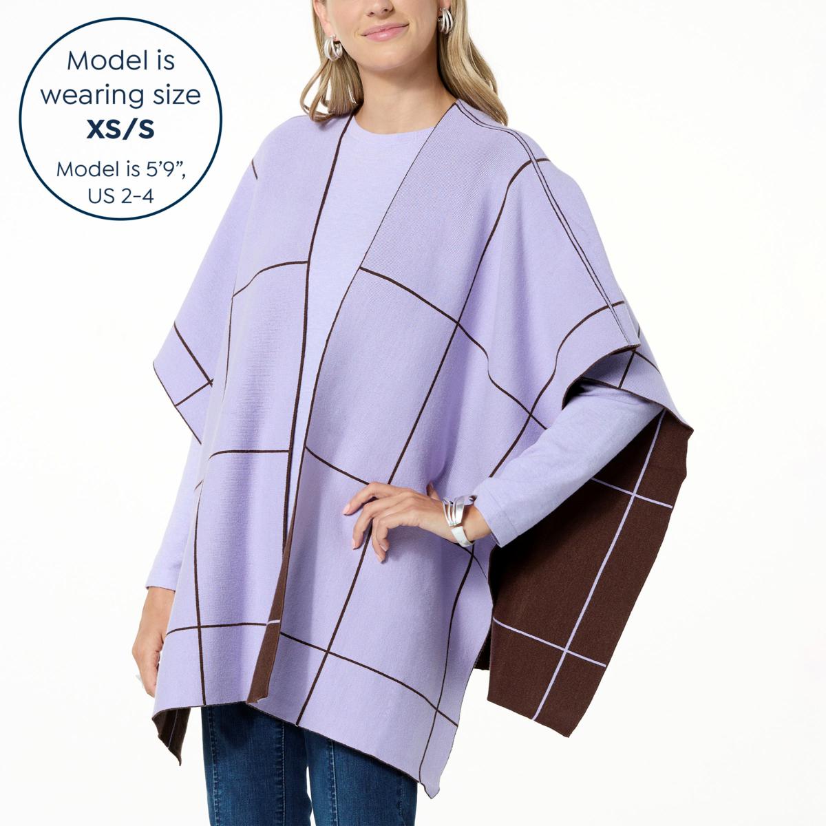 Marla Wynne online Jacquard Knit Drama Topper in Lilac