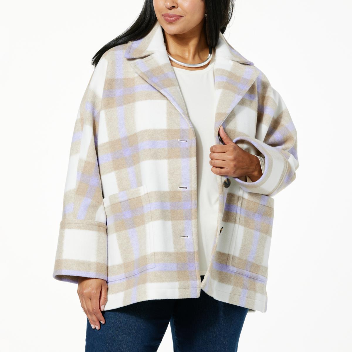 WynneCollection Unstructured Melton Coat