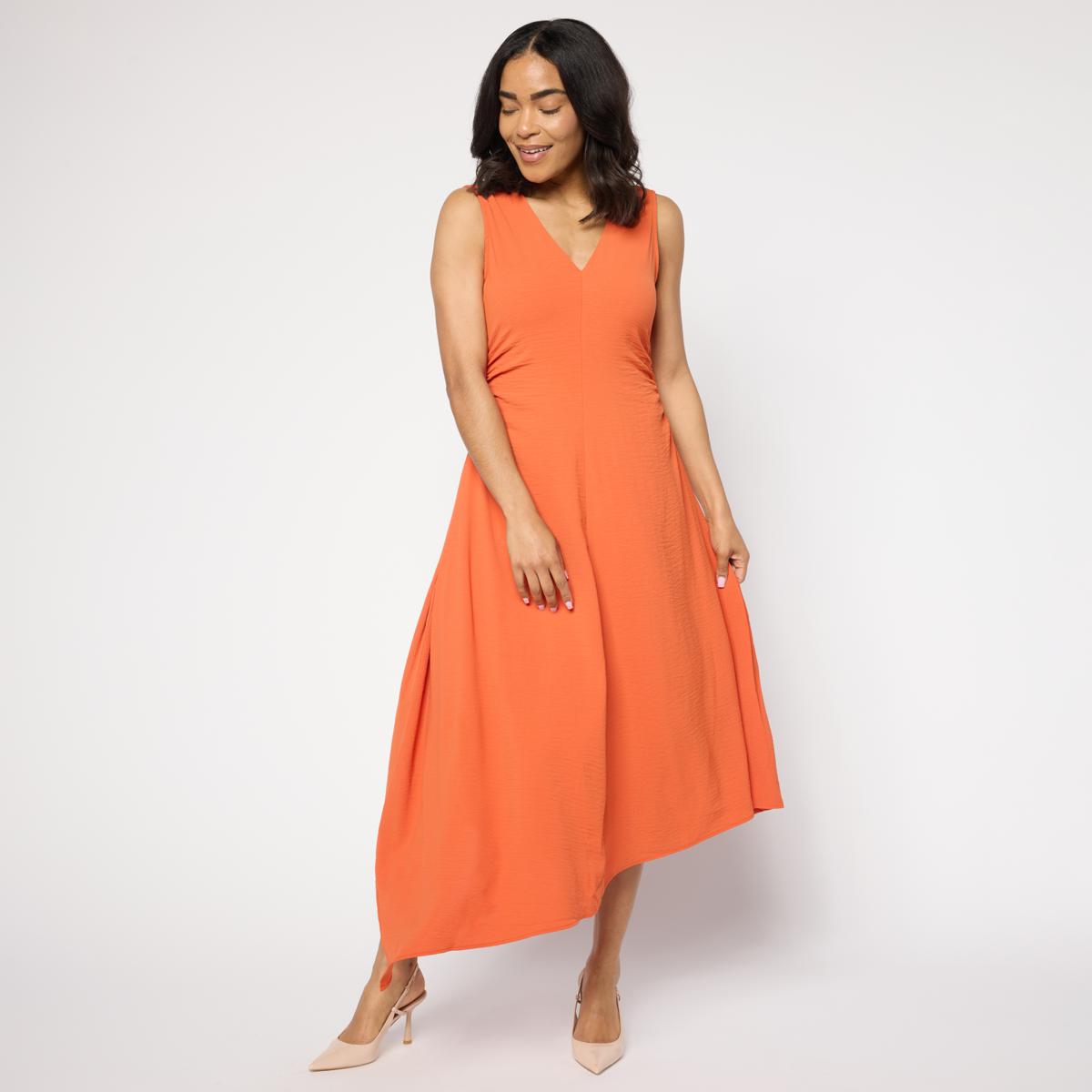 embellished neck asymmetric hem chiffon overlay dress Amarante Black One Shoulder Asymmetrical Midi Dress main image 1