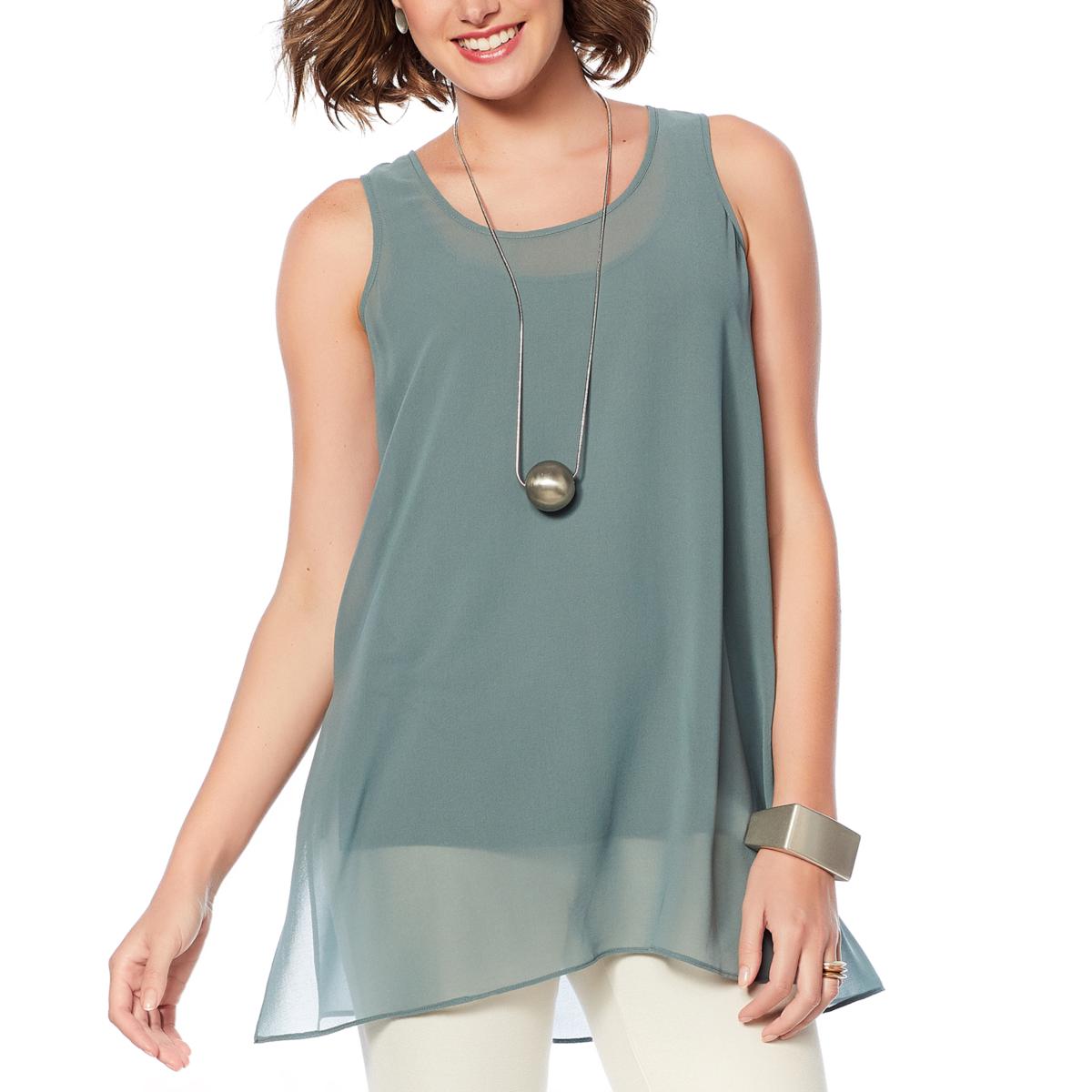 chiffon sleeveless tunic