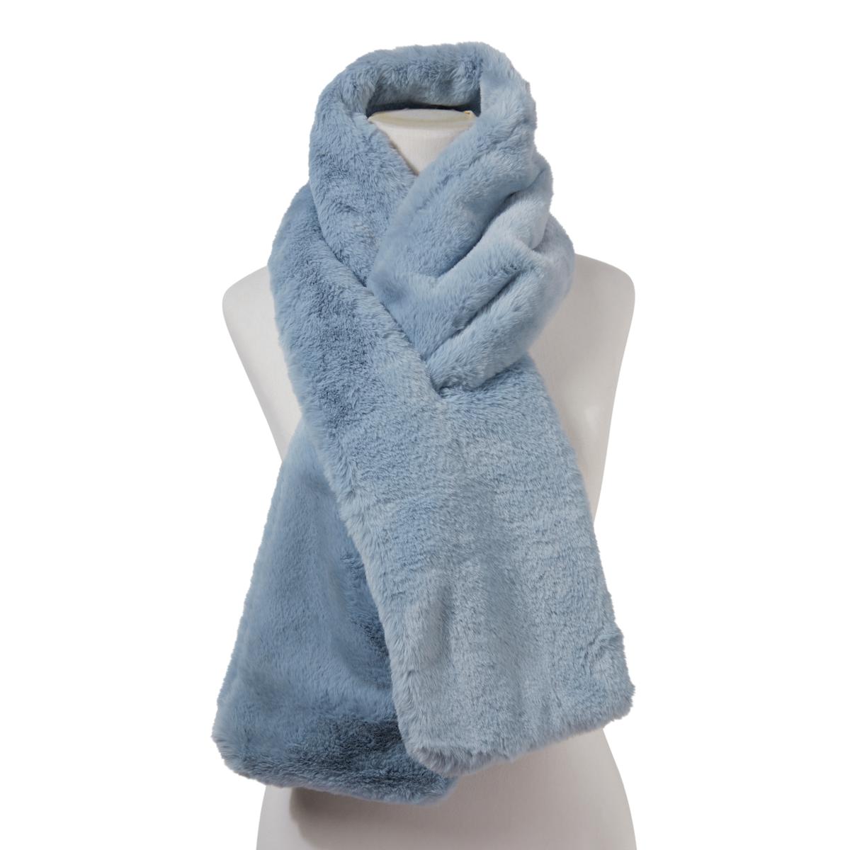 Blue faux sale fur scarf