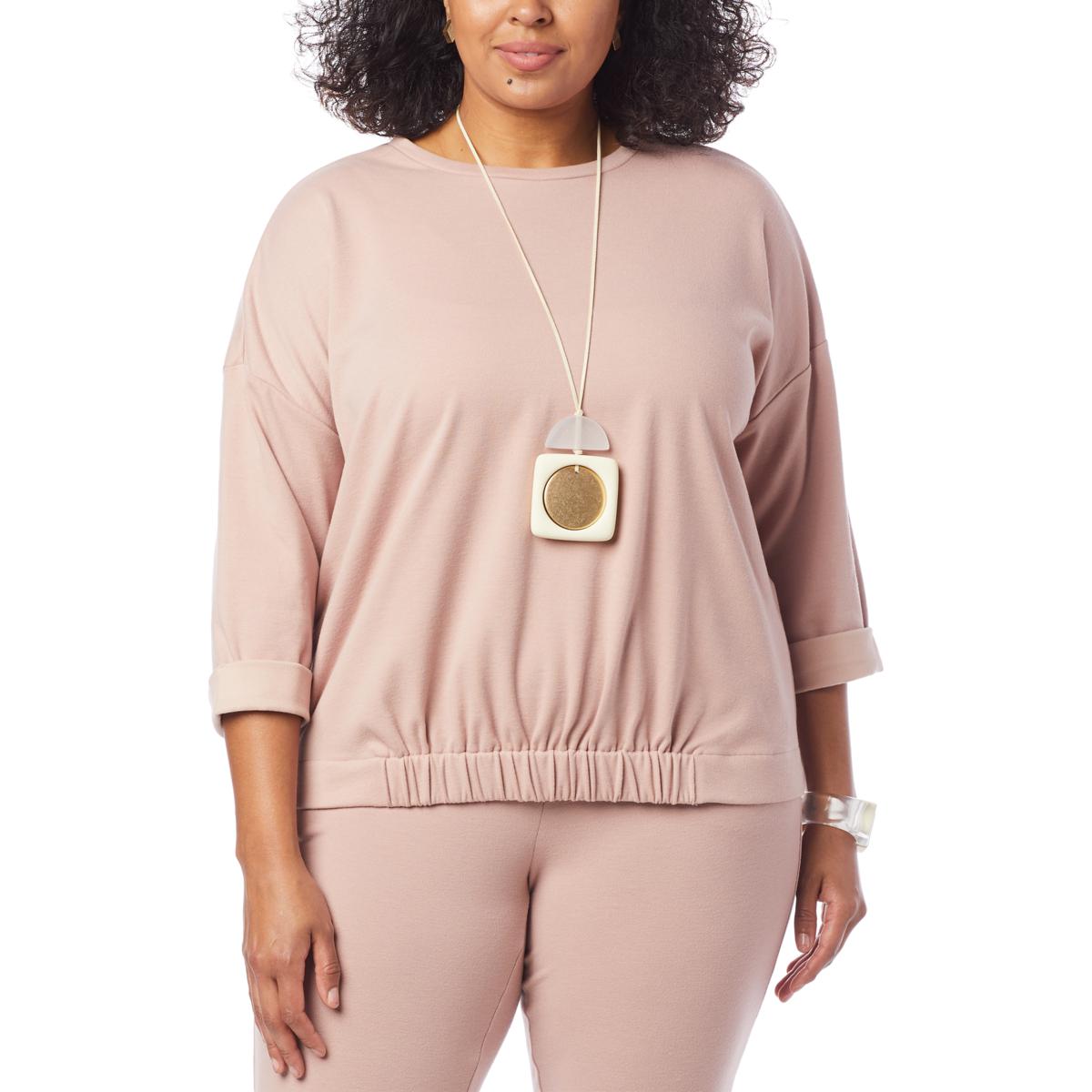 WynneLayers Microfleece Gathered-Hem Top - 20234494 | HSN