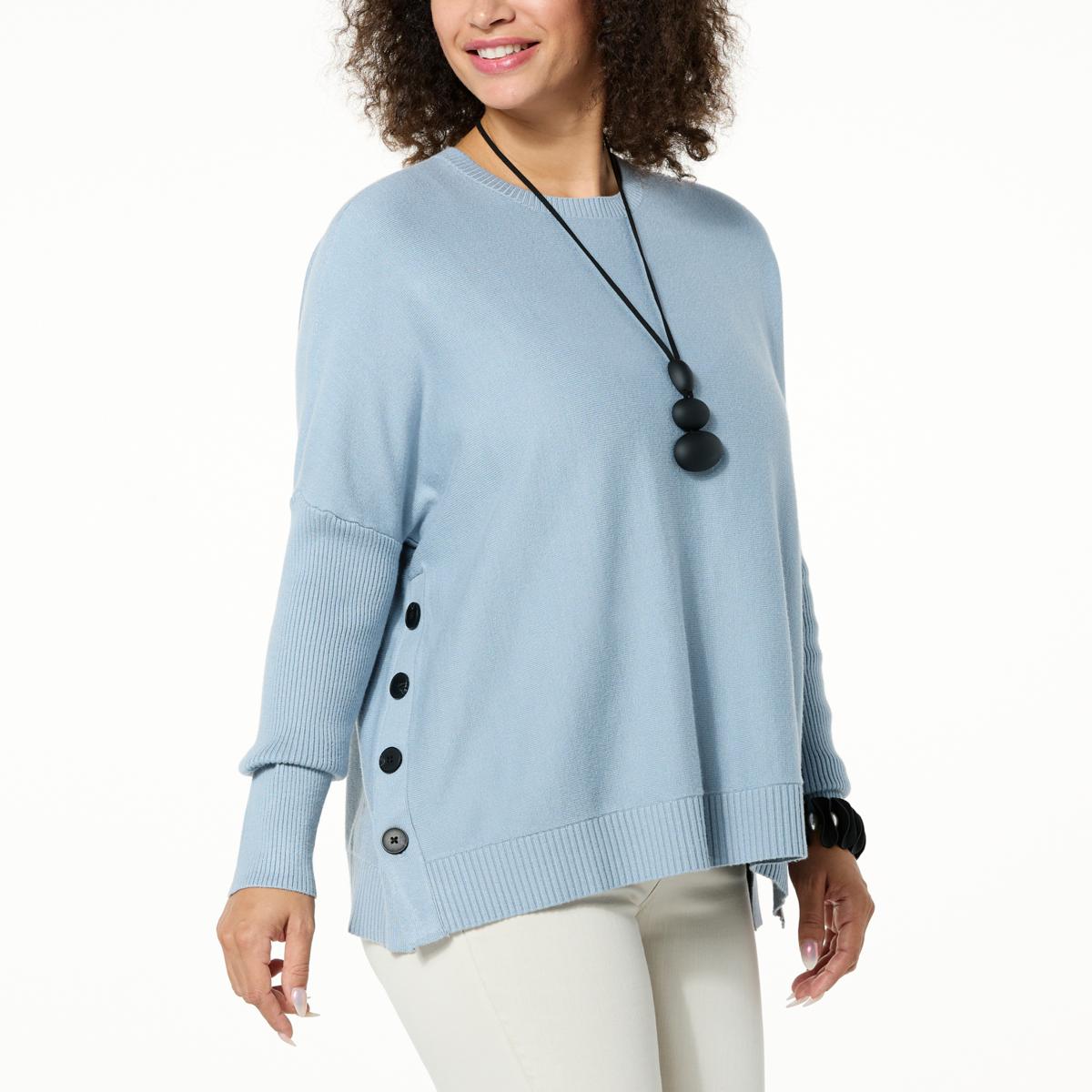 WynneLayers SoftKNIT Sweater with Side Buttons