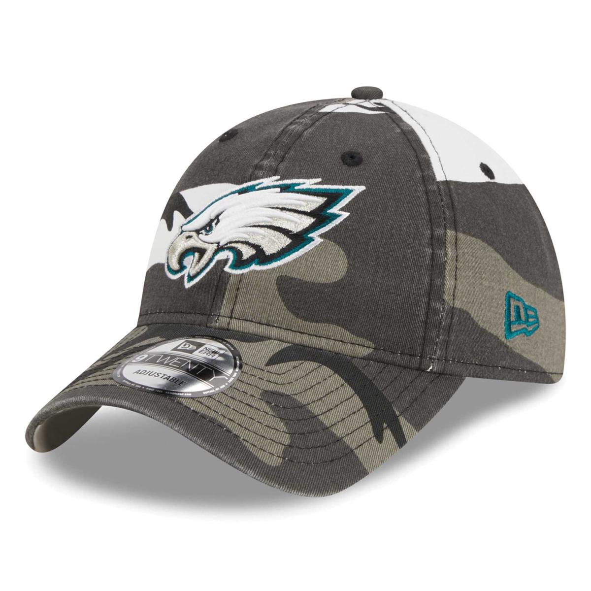 Philadelphia Eagles New Era Youth Trucker 9TWENTY Snapback Hat - Camo/Black