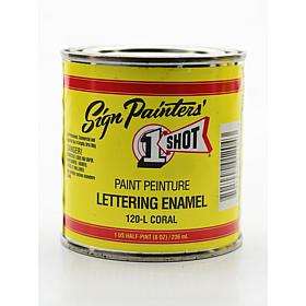 1-Shot Lettering Enamel Half Pint - Coral 120L