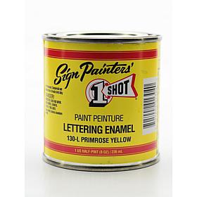 1-Shot Lettering Enamel Half Pint - Primrose Yellow 130L
