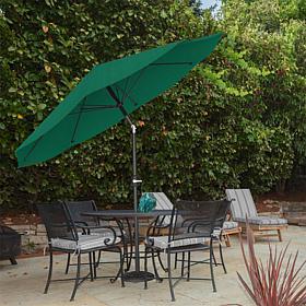 10' Auto-Tilt Patio Umbrella with Easy Crank - Hunter Green