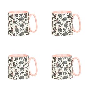 10 Strawberry Street Bella Black Cat Bows, Set of 4