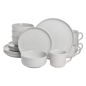 10 Strawberry Street Double Line 16-Piece Dinnerware Set