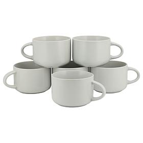 10 Strawberry Street Set of 6 Wazee Matte Oversized Mugs