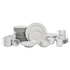 10 Strawberry Street Simply White 45-Piece Round Dinnerware Set