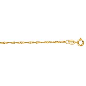 10K Yellow Gold Singapore Chain with Spring Ring Clasp