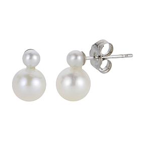14K Gold 3-6.5mm Cultured Freshwater Pearl Earrings