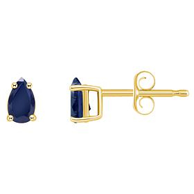 14K Yellow Gold 5x3mm Pear-Shaped Gemstone Stud Earrings
