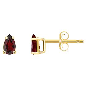 14K Yellow Gold 5x3mm Pear-Shaped Gemstone Stud Earrings