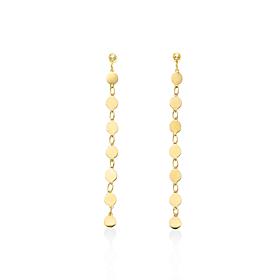 14K Yellow Gold Pebble Dangle Earrings