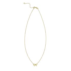 14K Yellow Gold Polished Small Darling Bow Necklace