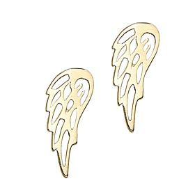 14K Yellow Gold Polished Wing Earrings