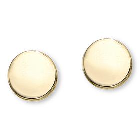 14K Yellow Gold Round Stud Earrings