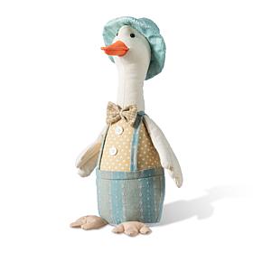 15.75" Easter Fabric Boy Duck Figurine