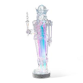 18" H Acrylic LED Color-Changing Lighted Tabletop Nutcracker