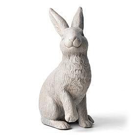 18"H MGO Sitting Rabbit Garden Statue