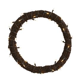 20 in. Vine Wreath with 50 White Warm LED Lights