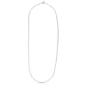 20" Sterling Silver 1.8mm Diamond-Cut Paperclip Chain Necklace