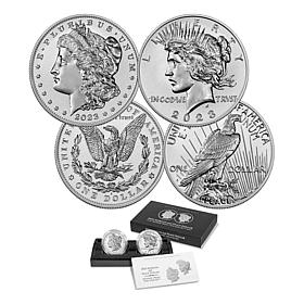 2023 S-Mint Reverse Proof Morgan and Peace Dollar Set