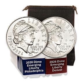 2026 Circulated P- and D-Mint Emerging Liberty Dime 50-Coin Rolls