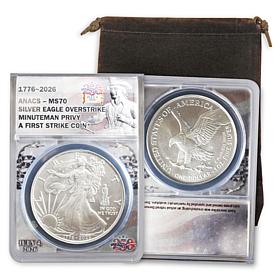 2026 Denver Mint Silver Eagle Daniel Carr Dual Date Overstrike Coin