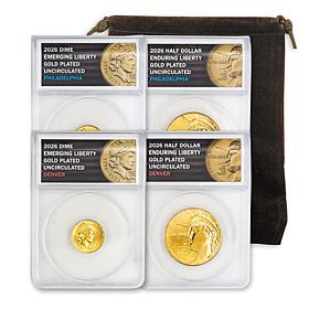 2026 Faces of Liberty 4 Coin Set 24 Karat Gold