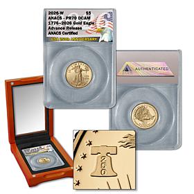 2026 PR70 ANACS Advance Release 1/10 oz. Gold $5 Gold Eagle Coin