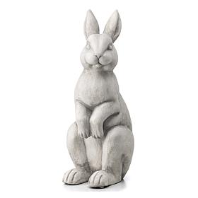 22.75"H MGO White Standing Rabbit Statue