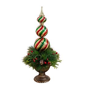 3-ft Finial Ornament Pine Topiary Tree by Nearly Natural