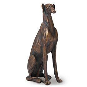 30.25"H MGO Sitting Greyhound Dog Statue