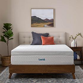 4” Bamboo Charcoal and Gel Memory Foam Mattress Topper, Twin XL