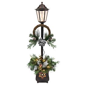 4' Christmas Lamp Post with 35 Multi Lights
