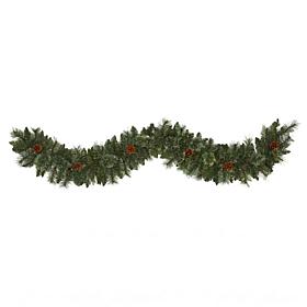6-ft White Mountain Pine Garland by Nearly Natural