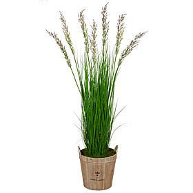 64 in. Wheat Grass Artificial Plant in Farmhouse Planter