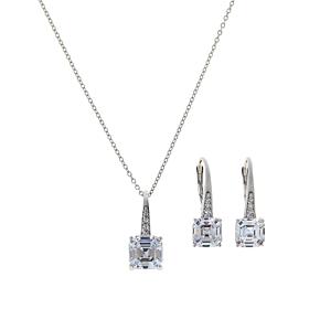 Absolute™ Cubic Zirconia Pavé Pendant and Drop Earrings Set
