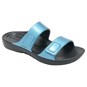 Aetrex Kaia Leather Strap EVA Slide Sandal