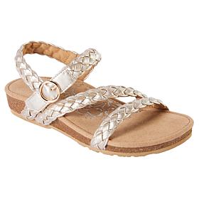 Aetrex Kennedy Arch Support Memory Foam Cork Adjustable Sandal