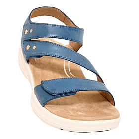 Aetrex® Savannah Leather Heeled Sandal